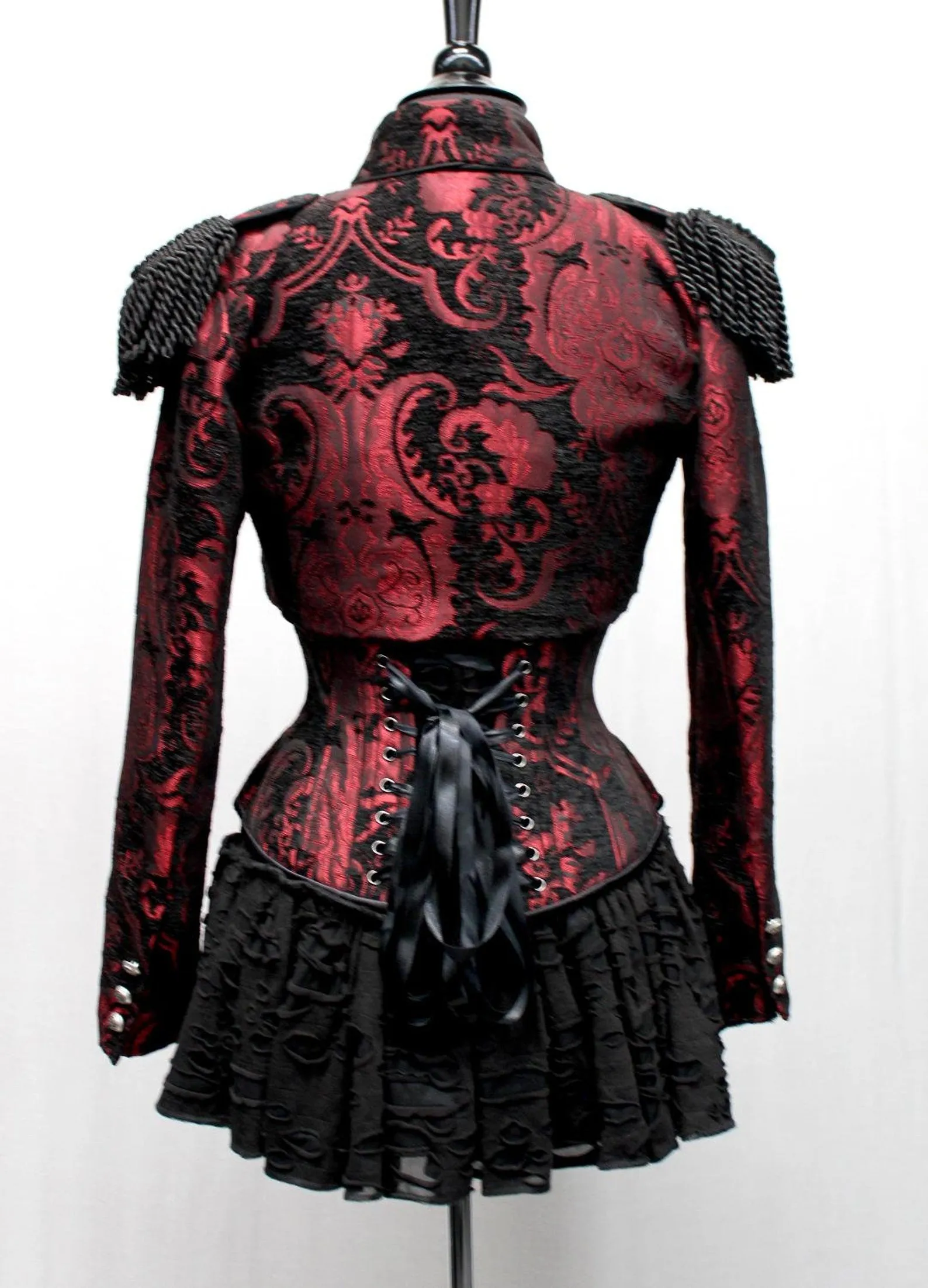 TAPESTRY CORSET - RED/BLACK