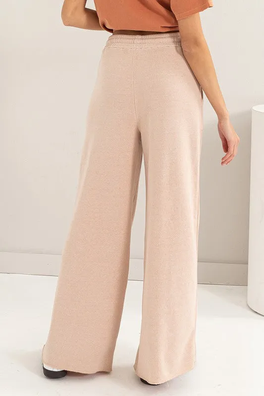 TEEK - High Rise Wide Leg Drawstring Pants