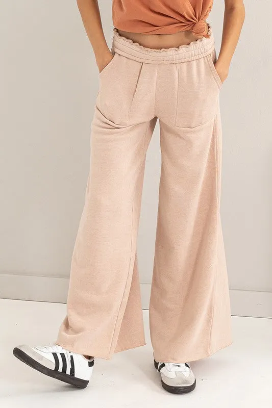 TEEK - High Rise Wide Leg Drawstring Pants