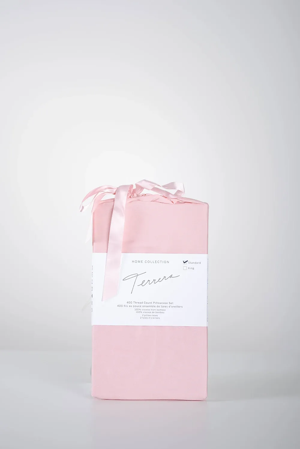 Terrera Bamboo Pillowcase Set - Pale Rose