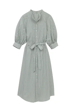 The Great - The Herd Dress in Dark Forest Stripe