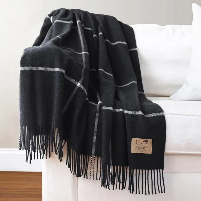 Windowpane Cashmere Throw