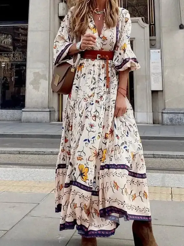 Women’s Printed Bohemian Long Dress