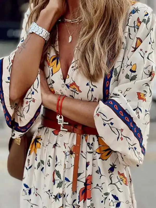 Women’s Printed Bohemian Long Dress